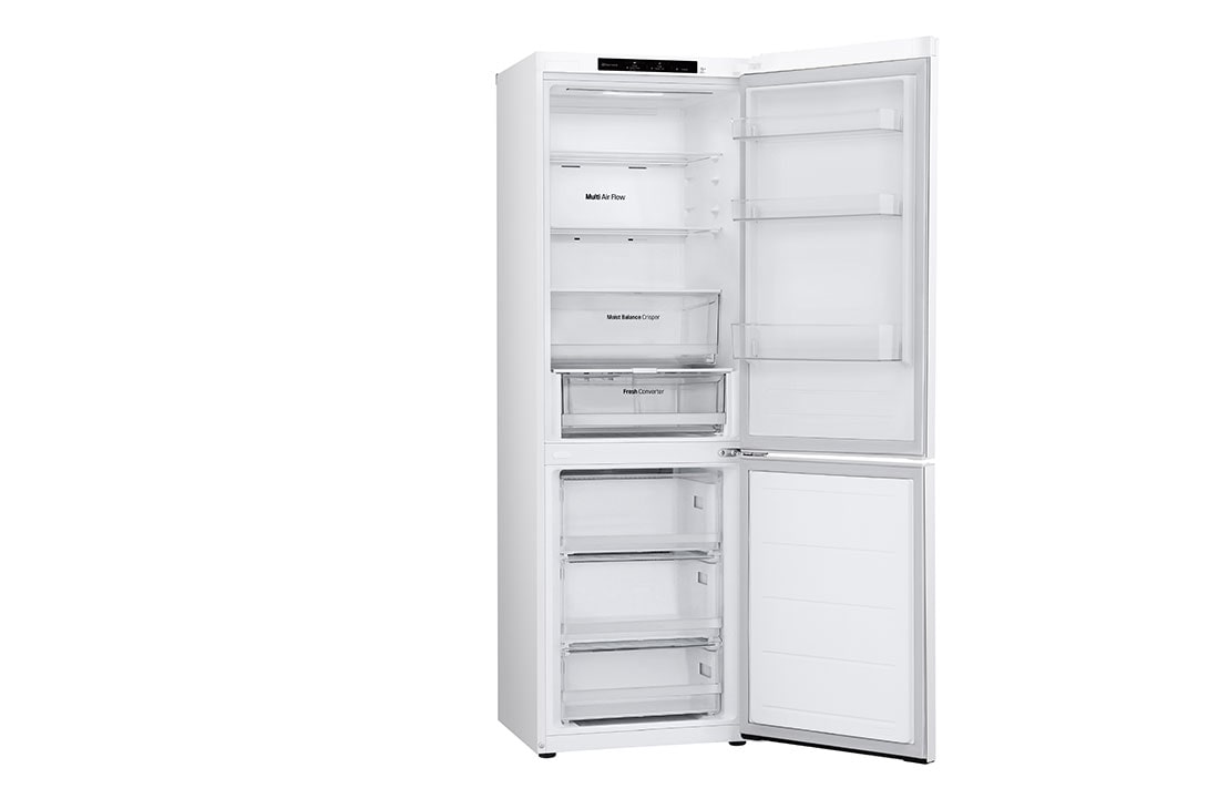 LG Хладилник c долна камера, DoorCooling+™ технология, 344L капацитет, Отворена лява врата без изглед към храната, GBV3100DSW, thumbnail 12