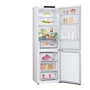LG Хладилник c долна камера, DoorCooling+™ технология, 344L капацитет, Отворена лява врата с изглед към храната, GBV3100DSW, thumbnail 11