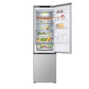 LG Хладилник c долна камера, DoorCooling+™ технология, 387L капацитет, Предна горна врата, отворена с изглед към храната, GBV7280AMB, thumbnail 4