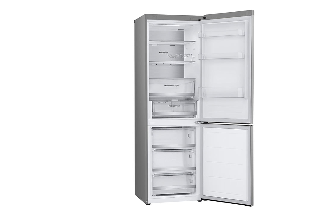 LG Хладилник c долна камера, DoorCooling⁺™ технология, 344L капацитет, Изглед от дясната страна, GBV5150DPY, thumbnail 12