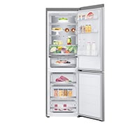 LG Хладилник c долна камера, DoorCooling⁺™ технология, 344L капацитет, Отворена предна врата с изглед към храната, GBV5150DPY, thumbnail 3