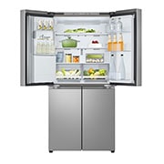 LG Multi-Door хладилник, ThinQ™ технология, 508L капацитет, Предна горна врата, отворена с изглед към храната, GML861PYPE, thumbnail 4