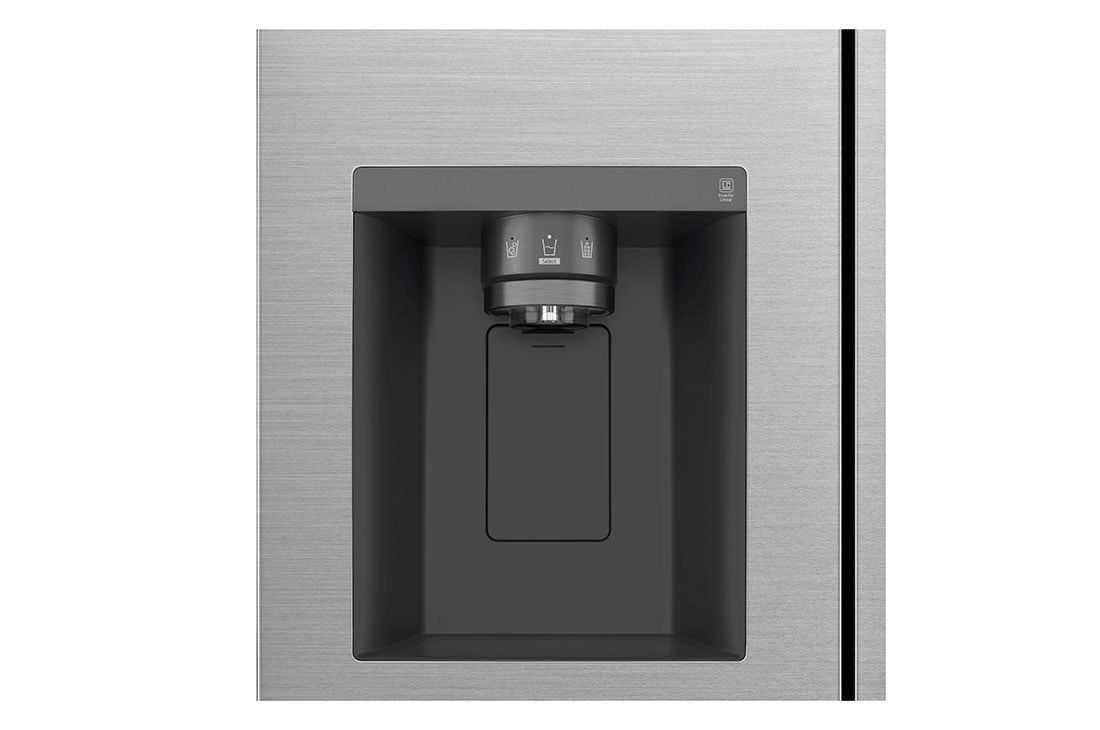 LG Side-by-Side хладилник, 635L капацитет, Отворена лява врата с изглед към храната, GSLV50PZXE, thumbnail 4