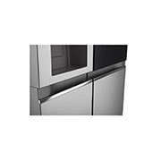 LG InstaView™ Side-by-Side хладилник, DoorCooling+™ и ThinQ™ технология, 635L капацитет, Детайлен изглед на дръжката, GSGV81PYLL, thumbnail 6
