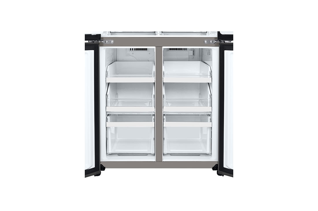 LG Multi-Door хладилник, DoorCooling+™ технология, 530L капацитет, Отворена предна врата без изглед към храната, GMB860PYDE, thumbnail 3