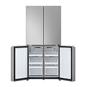 LG Multi-Door хладилник, DoorCooling+™ технология, 530L капацитет, Предна горна врата, отворена с изглед към храната, GMB860PYDE, thumbnail 14