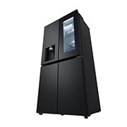 LG InstaView™ Multi-Door хладилник, DoorCooling+™ и ThinQ™ технология, 508L капацитет, Изглед от дясната страна, GMG860EPBE, thumbnail 14