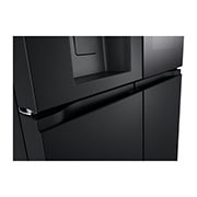 LG InstaView™ Multi-Door хладилник, DoorCooling+™ и ThinQ™ технология, 508L капацитет, Детайлен изглед на дръжката, GMG860EPBE, thumbnail 3