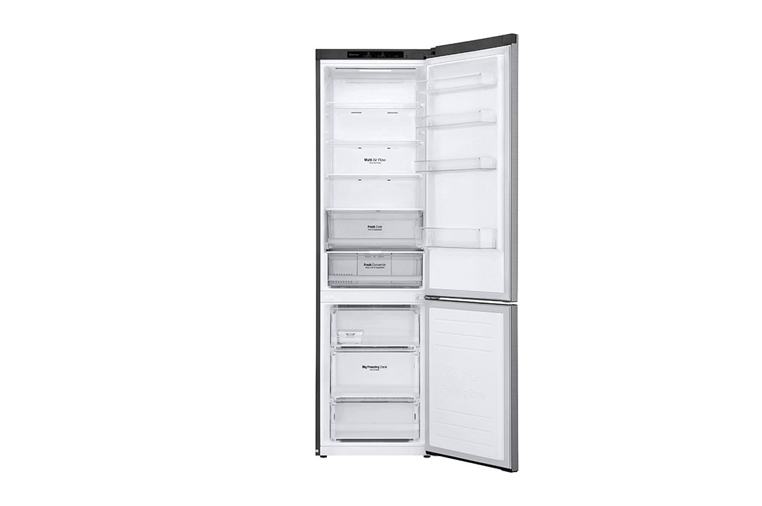 LG Хладилник c долна камера, DoorCooling+™ технология, 384L капацитет, Отворена предна врата без изглед към храната, GBP62PZNCN1, thumbnail 3