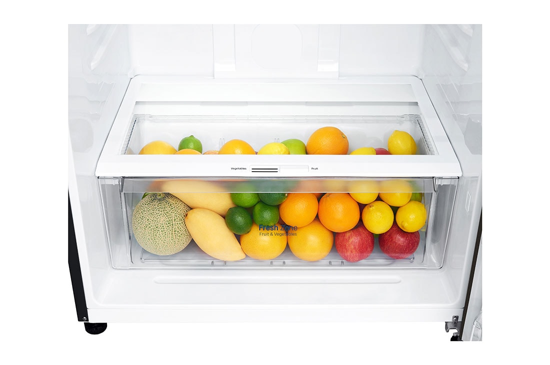 LG Хладилник c горна камера, DoorCooling+™ и ThinQ™ технология, 509L капацитет, Чекмедже с храна, GTF744BLPED, thumbnail 10