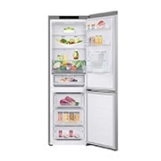 LG Хладилник c долна камера, DoorCooling+™ технология, 343L капацитет, Отворена предна врата с изглед към храната, GBF3102DPY, thumbnail 2