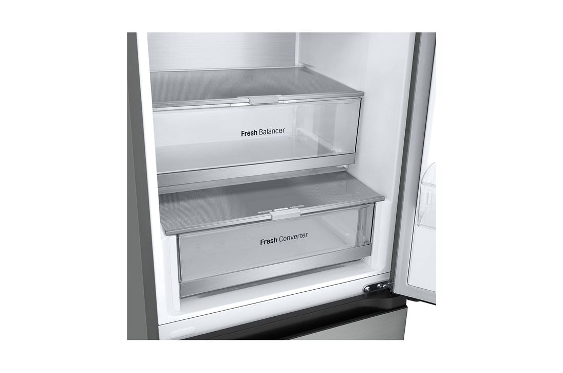 LG Хладилник c долна камера, DoorCooling+™ и ThinQ™ технология, 386L капацитет, Чекмедже без храна, GBF7272DPY, thumbnail 7
