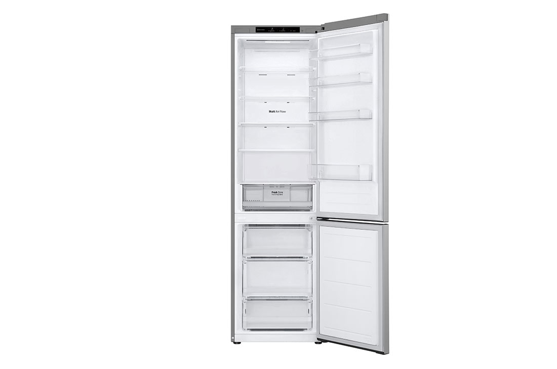 LG Хладилник c долна камера, DoorCooling+™ технология, 344L капацитет, Отворена предна врата с изглед към храната, GBV21L0EPY, thumbnail 3