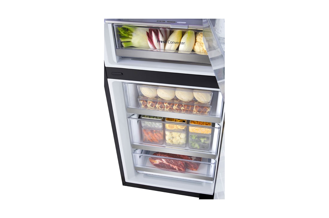 LG InstaView™ хладилник c долна камера, DoorCooling<sup>+</sup>™ и ThinQ™ технология, 349L капацитет, Изглед на поставката за лед 1, GBG7190CEV, thumbnail 8