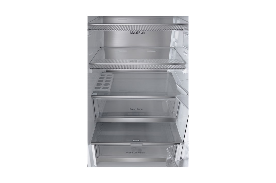 LG InstaView™ хладилник c долна камера, DoorCooling<sup>+</sup>™ и ThinQ™ технология, 349L капацитет, Подробен изглед на чекмеджето, GBG7190CEV, thumbnail 10