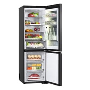 LG InstaView™ хладилник c долна камера, DoorCooling<sup>+</sup>™ и ThinQ™ технология, 349L капацитет, Отворена лява врата с изглед към храната, GBG7190CEV, thumbnail 13