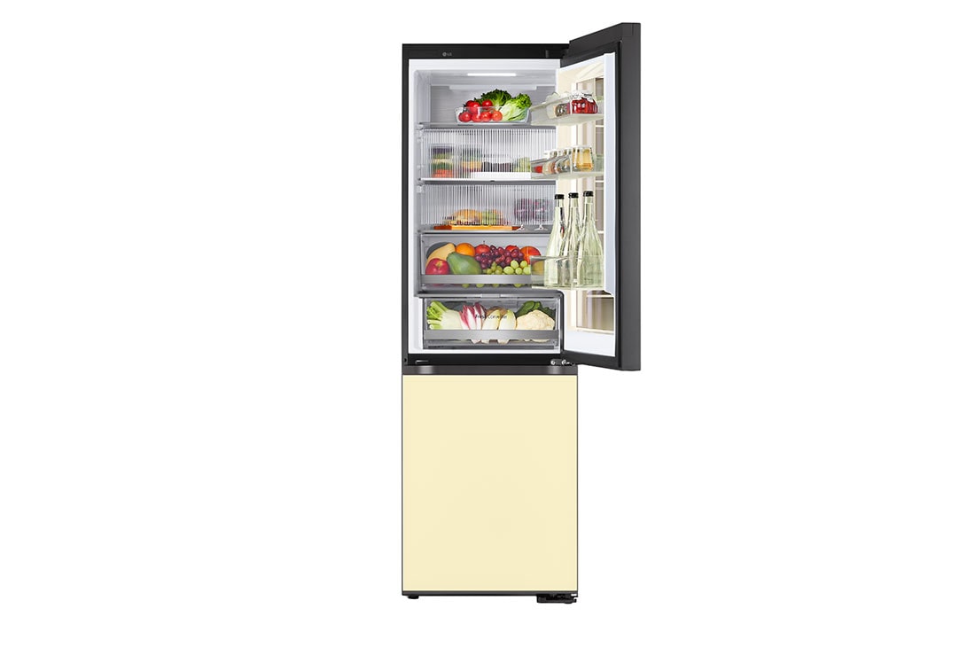 LG InstaView™ с MoodUP™ хладилник с долна камера ThinQ™ технология, 352 L капацитет, Отворена лява врата с изглед към храната, GBG719MDNN, thumbnail 13