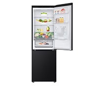 LG Хладилник c долна камера, DoorCooling+™ технология, 343L капацитет, Предна горна врата, отворена с изглед към храната, GBF3102EEV, thumbnail 4