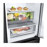 LG Хладилник c долна камера, DoorCooling+™ технология, 343L капацитет, Чекмедже с храна, GBF3102EEV, thumbnail 7