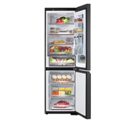 LG InstaView™ хладилник c долна камера, DoorCooling<sup>+</sup>™ и ThinQ™ технология, 349L капацитет, Отворена предна врата с изглед към храната, GBG5160CEV, thumbnail 3