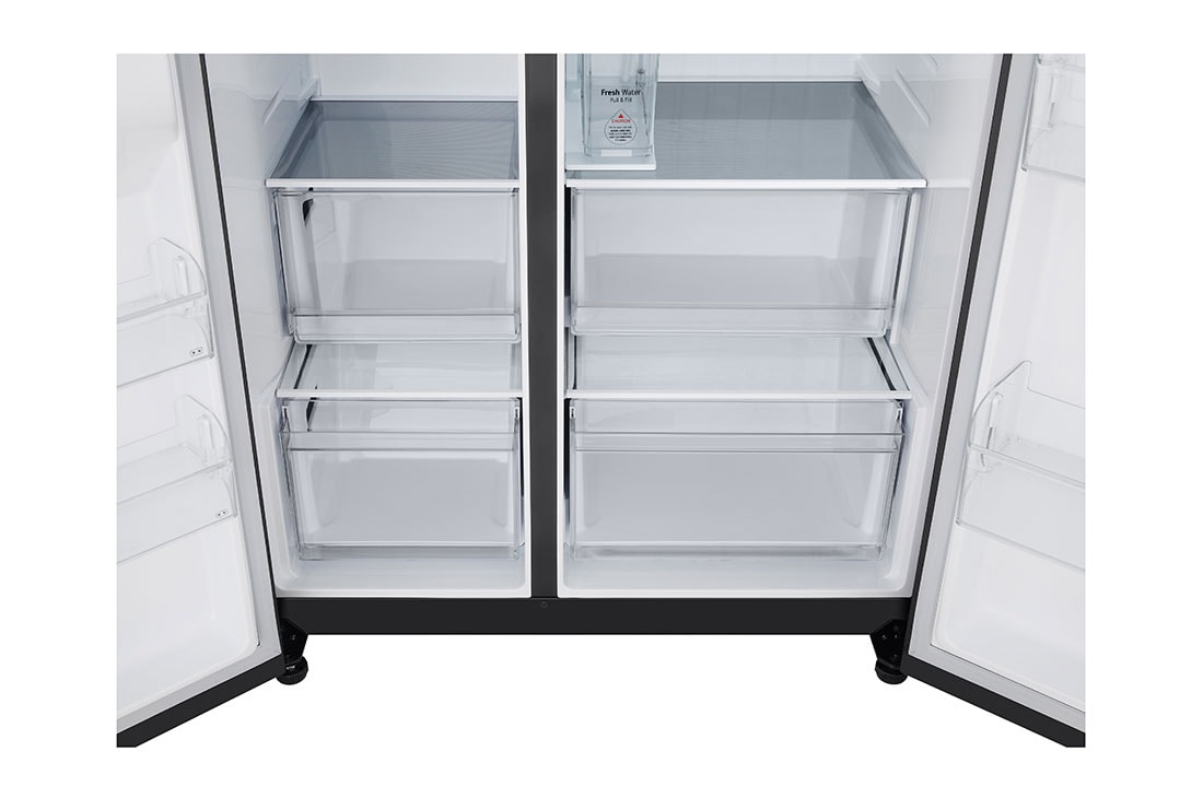 LG Door-in-Door™ Side-by-Side хладилник, 641L капацитет, Изглед на поставката за лед , GSJC41EPPE, thumbnail 8