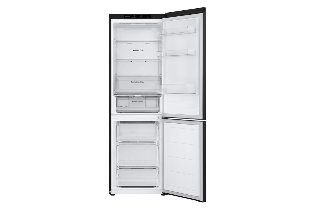 LG Хладилник c долна камера, Fresh Converter и ThinQ™ технология, 344L капацитет, Front all door open without food view, GBV3100AEP, thumbnail 2
