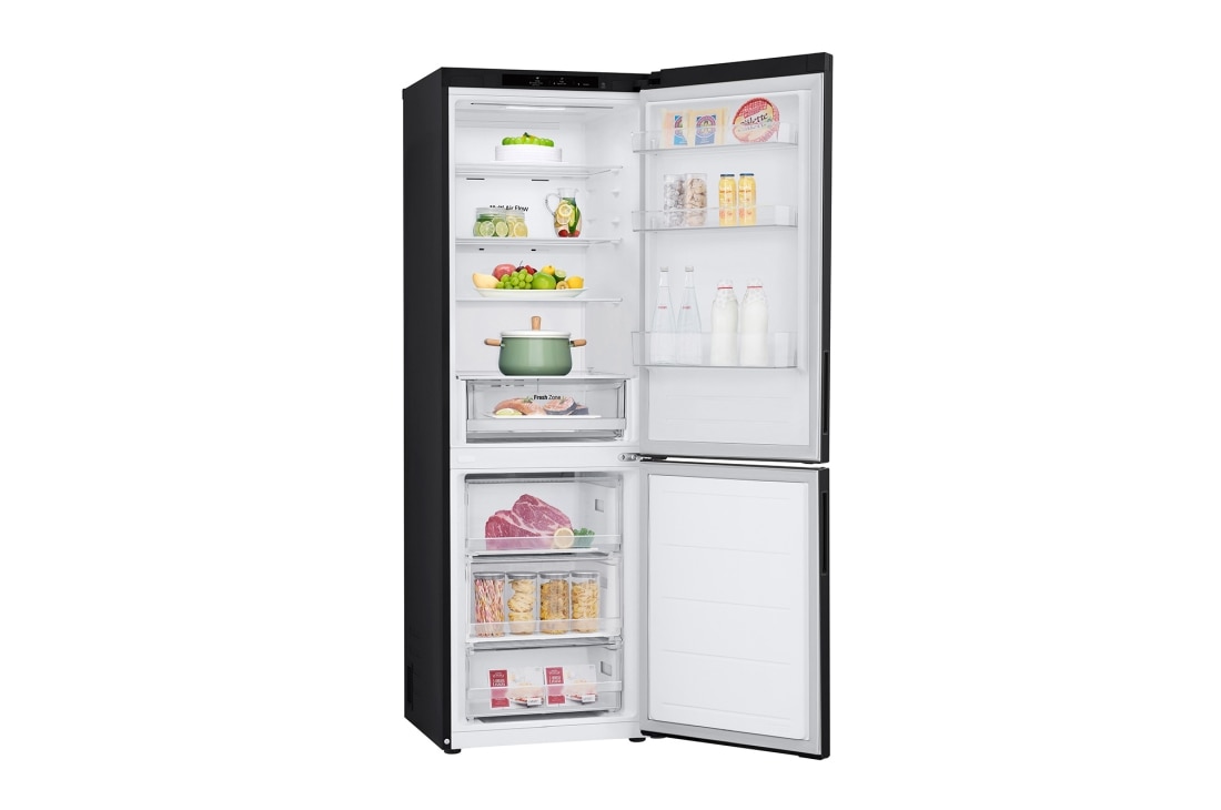 LG Хладилник c долна камера, DoorCooling+™ технология, 344L капацитет, LeftSideOpen_Food2, GBV21L0EEP, thumbnail 12