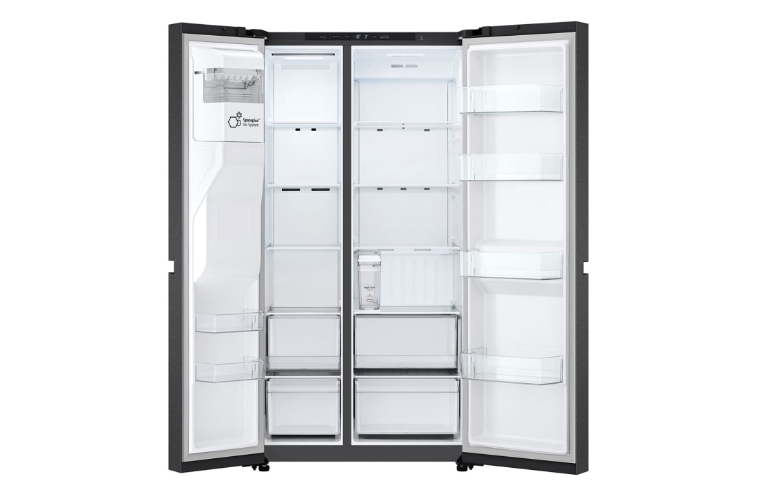 LG Side-by-Side хладилник, 641L капацитет, Отворена предна врата без изглед към храната, GSLC41EPPE, thumbnail 3
