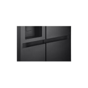 LG Side-by-Side хладилник, 641L капацитет, Детайлен изглед на дръжката, GSLC41EPPE, thumbnail 4