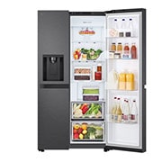 LG Side-by-Side хладилник, 638L капацитет, Отворена предна врата без изглед към храната, GSLC40EPPE, thumbnail 3