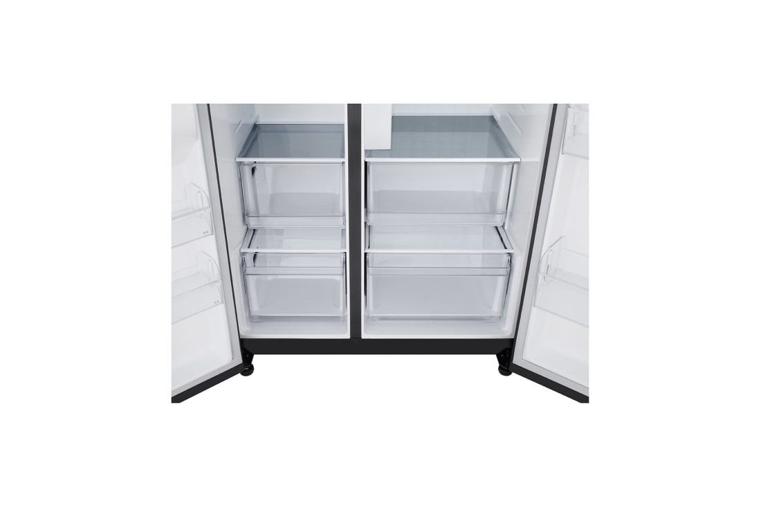 LG Side-by-Side хладилник, 638L капацитет, Изглед на поставката за лед 2, GSLC40EPPE, thumbnail 8