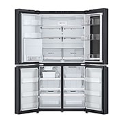 LG InstaView™ Multi-Door хладилник, DoorCooling+™ и ThinQ™ технология, 646L капацитет, Отворена предна врата без изглед към храната, GMK960EV2E, thumbnail 3