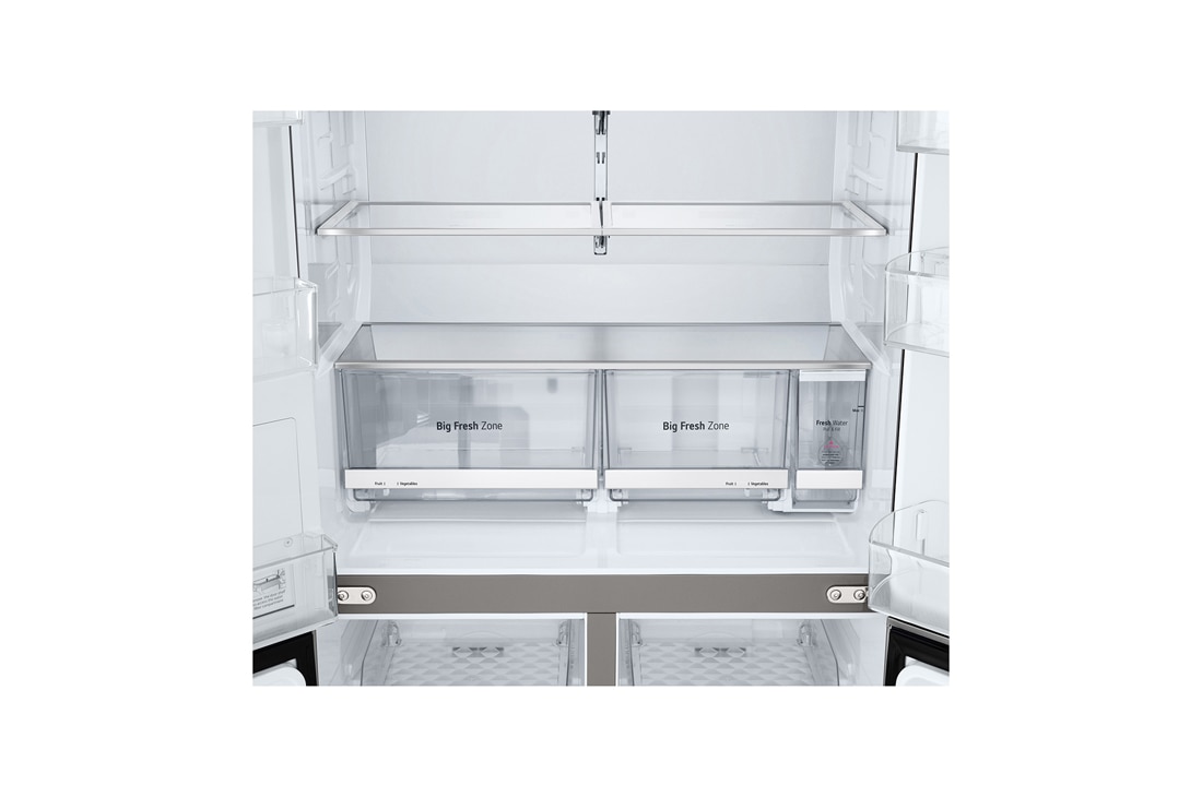 LG InstaView™ Multi-Door хладилник, DoorCooling+™ и ThinQ™ технология, 646L капацитет, Изглед на поставката за лед 1, GMK961PY5E, thumbnail 8