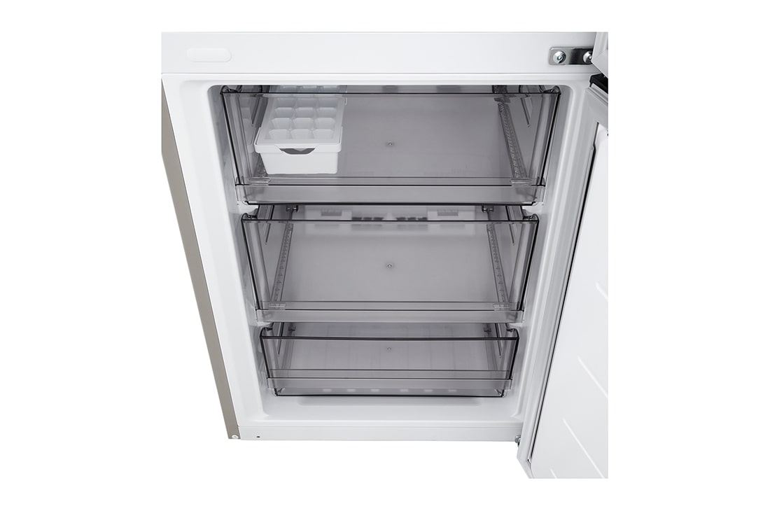 LG Хладилник c долна камера, DoorCooling+™ и ThinQ™ технология, 375L капацитет, Изглед на поставката за лед 2, GBBS525CPY, thumbnail 7