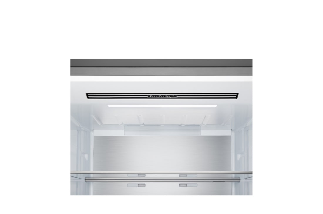 LG Хладилник c долна камера, DoorCooling+™ и ThinQ™ технология, 465L капацитет, Изглед на поставката за лед 2, GBBW726CMB, thumbnail 6
