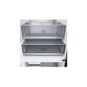 LG Хладилник c долна камера, DoorCooling+™ и ThinQ™ технология, 465L капацитет, Отворена лява врата с изглед към храната, GBBW726CMB, thumbnail 11