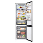 LG Хладилник c долна камера, DoorCooling+™ и ThinQ™ технология, 465L капацитет, Отворена предна врата с изглед към храната, GBBW322CPY, thumbnail 2