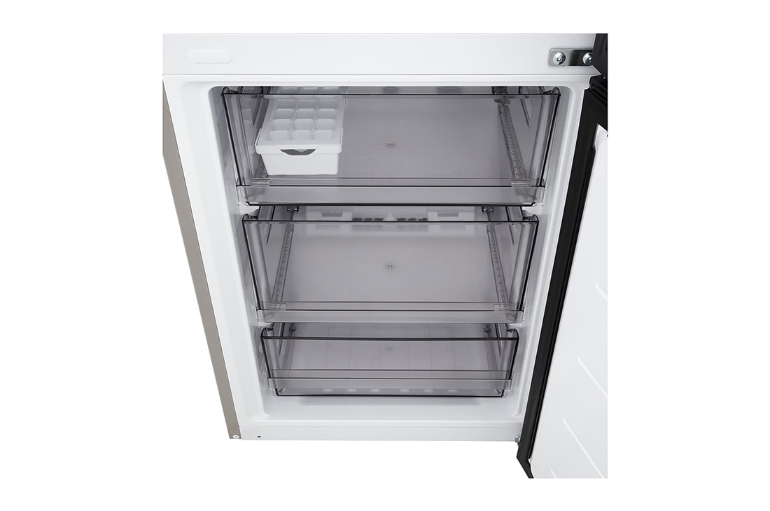 LG Хладилник c долна камера, DoorCooling+™ и ThinQ™ технология, 375L капацитет, Изглед на поставката за лед 2, GBBS524CPY, thumbnail 7