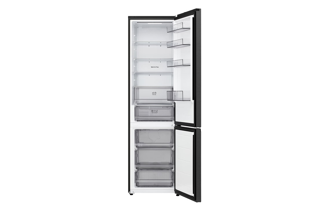 LG Хладилник c долна камера, DoorCooling+™ и ThinQ™ технология, 375L капацитет, Отворена предна врата без изглед към&nbsp;храната, GBBSJ2CCEP, thumbnail 2