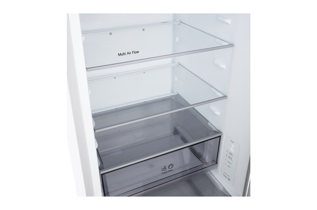 LG Хладилник c долна камера, DoorCooling+™ и ThinQ™ технология, 333L капацитет, Изглед отпред, GBBSJ10ESW, thumbnail 9