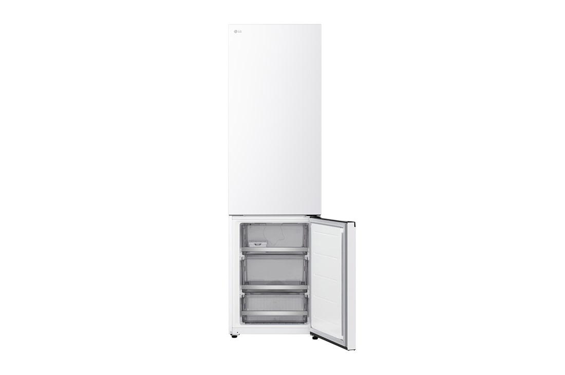LG Хладилник c долна камера, DoorCooling+™ и ThinQ™ технология, 375L капацитет, Изглед на поставката за лед 2, GBBS726CSW, thumbnail 6