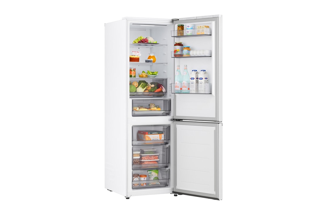 LG Хладилник c долна камера, DoorCooling+™ и ThinQ™ технология, 333L капацитет, Изглед на поставката за лед 2, GBBSJ1CCSW, thumbnail 7