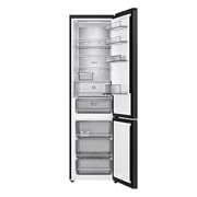 LG Хладилник c долна камера, DoorCooling+™ и ThinQ™ технология, 375L капацитет, Предна горна врата, отворена с изглед към храната, GBBS524CEV, thumbnail 2