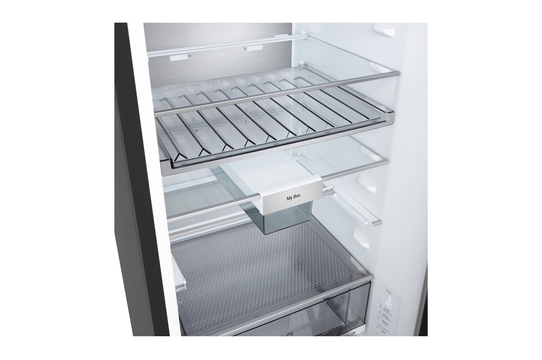 LG Хладилник c долна камера, DoorCooling+™ и ThinQ™ технология, 375L капацитет, Чекмедже без храна, GBBS726AEV, thumbnail 7