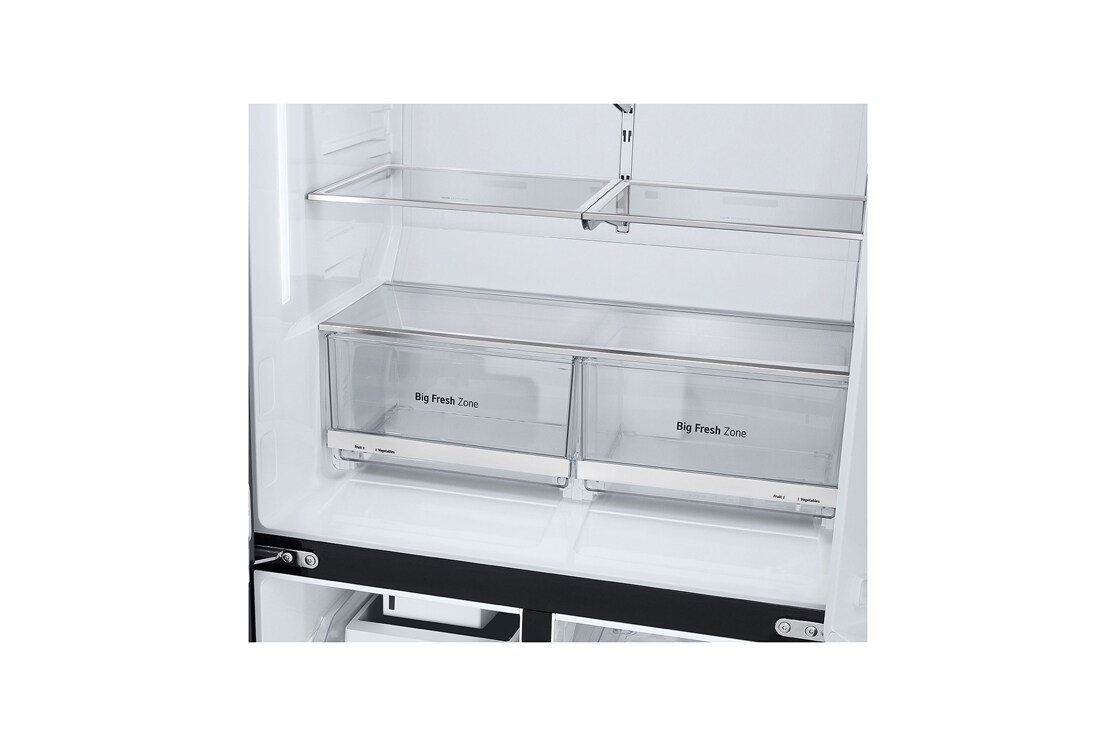 LG Multi-Door хладилник, DoorCooling+™ и ThinQ™ технология, 645L капацитет, Подробен изглед на чекмеджето, GMF960EV2E, thumbnail 8