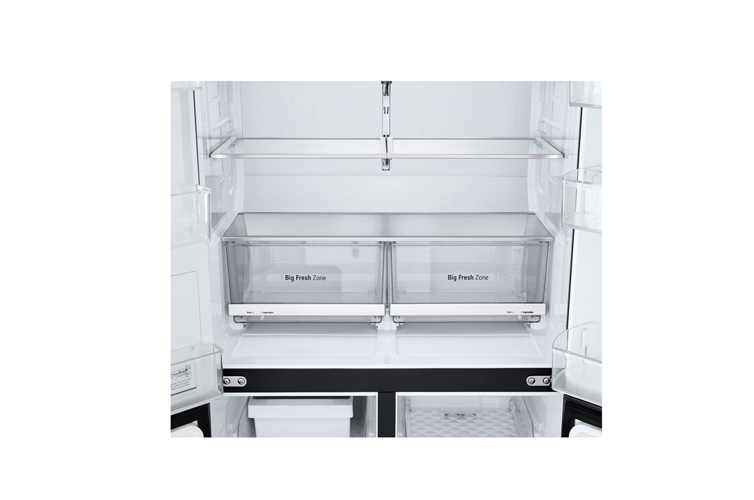 LG Multi-Door хладилник, DoorCooling+™ и ThinQ™ технология, 645L капацитет, Подробен изглед на чекмеджето, GMF960EV2E, thumbnail 9