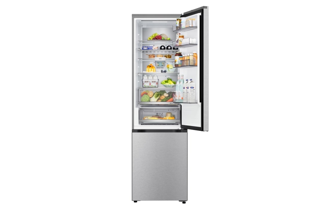 LG Хладилник c долна камера, DoorCooling+™ и ThinQ™ технология, 333L капацитет, Отворена предна врата без изглед към&nbsp;храната, GBBS716CPY, thumbnail 3