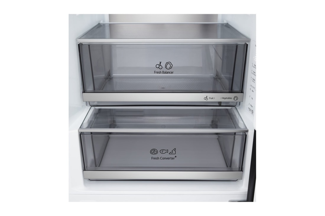LG Хладилник c долна камера, DoorCooling+™ и ThinQ™ технология, 333L капацитет, Изглед на поставката за лед 1, GBBS716CPY, thumbnail 8