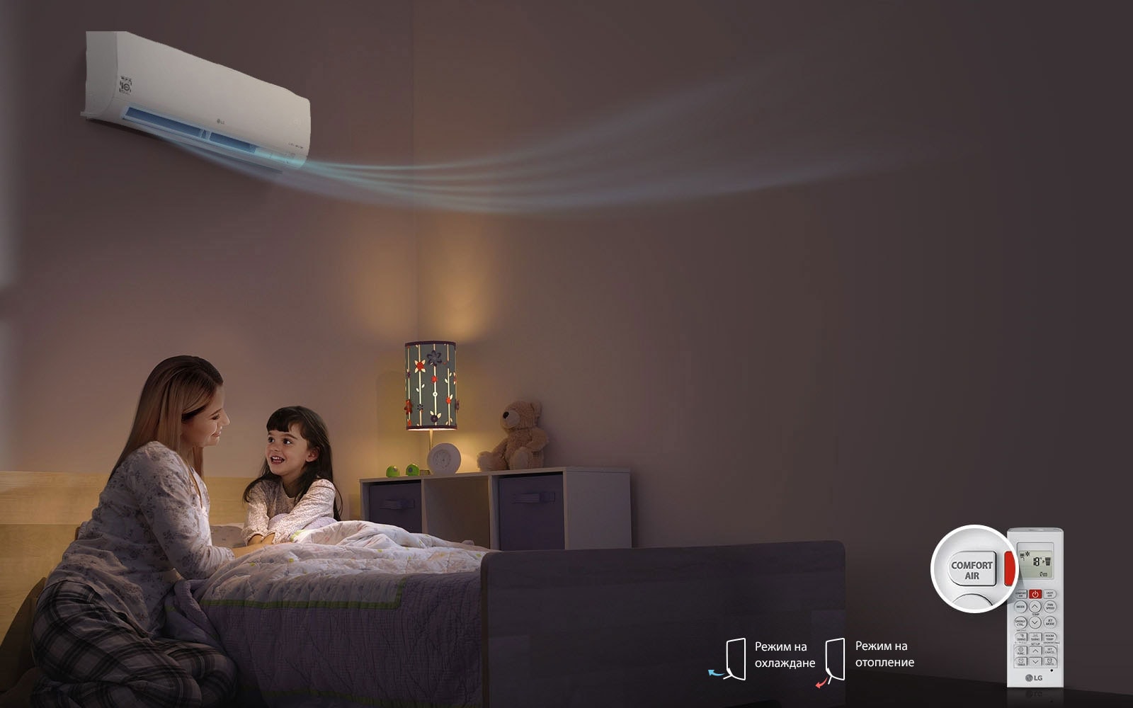 Бързо настройване, функция „Комфортен въздух“