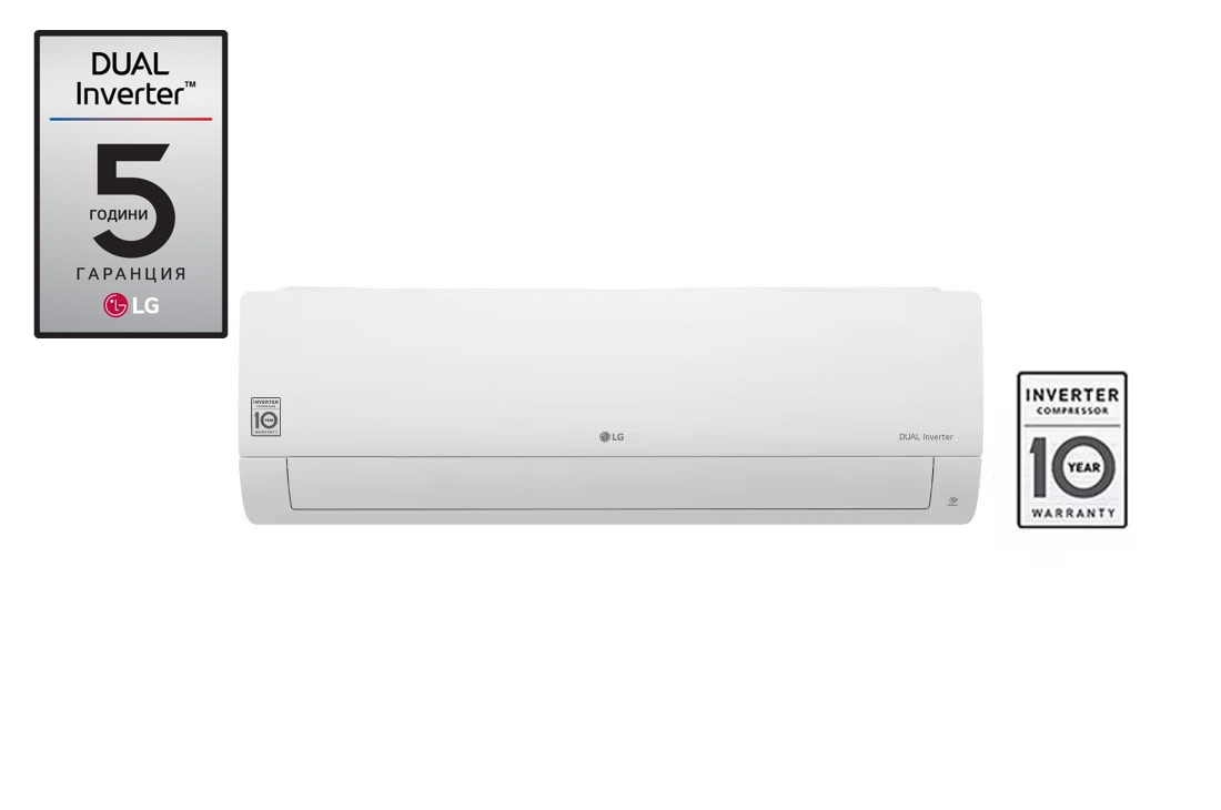 LG STANDARD (R32) DUAL Inverter, A++/A+, Стилен дизайн, висока ефективност, Ниско ниво на шум, 12k Btu, S12EQ